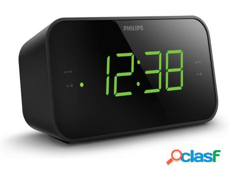 Radio Despertador PHILIPS TAR3306 (Negro - Digital - Doble