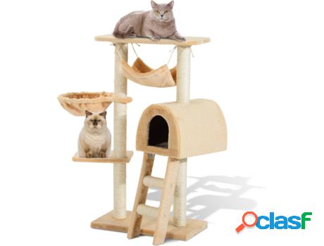 Rascador para Gatos PAWHUT (Sisal - Beige - 55 x 30 x100 cm)