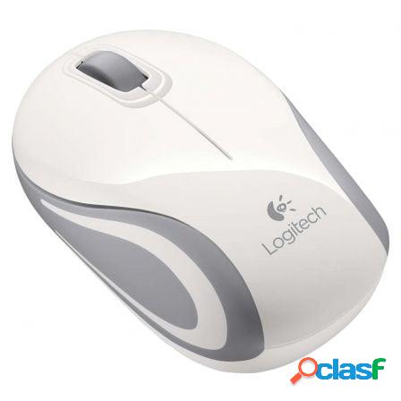 Raton mini inalambrico logitech m187/ hasta 1000 dpi/ blanco