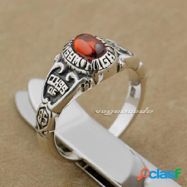 Red cz stone 925 sterling silver fashion ring 9k017a us size