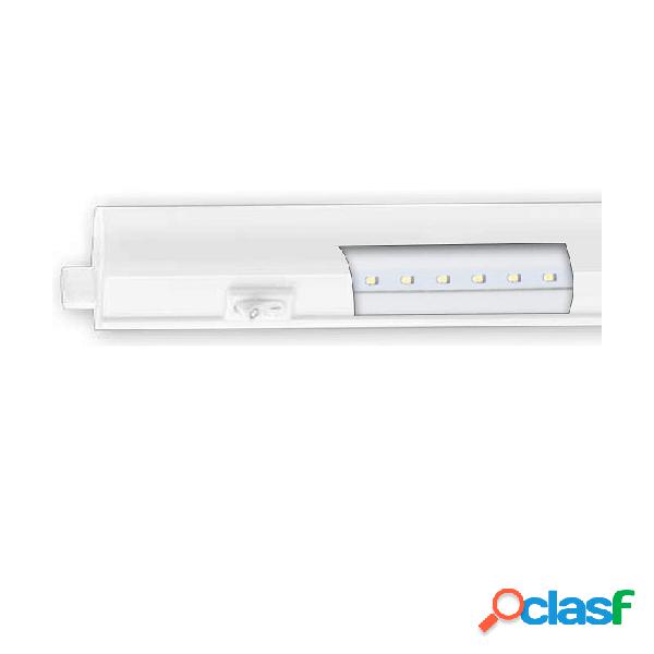 Regleta led matel blanca 8w luz fria 55 cm