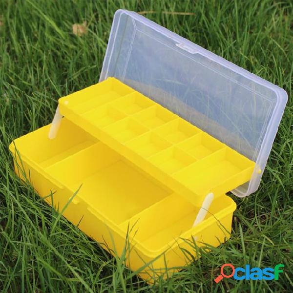Retractable double-deck case portable foldable storage box