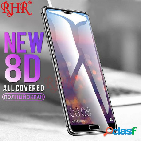 Rhr 8d full cover tempered glass for huawei p8 p9 p10 p20