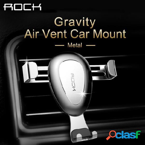 Rock universal car phone holder metal gravity air vent mount