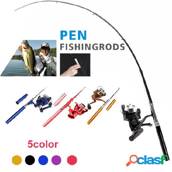 Rod combo 5 color practical mini carbon fishing pole pen