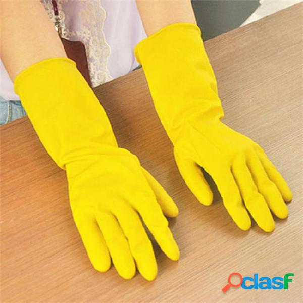 Rubber cleaning gloves 4 sizes kitchen durable dishwashing