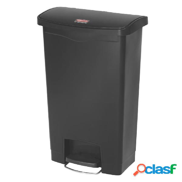 Rubbermaid Cubo de basura de pedal Slim Jim 50 litros negro