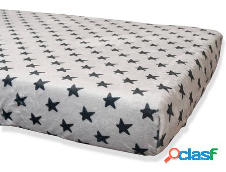 Sábana BABYLINE Coralina Gris Estrellas Negras (140 x 70 x