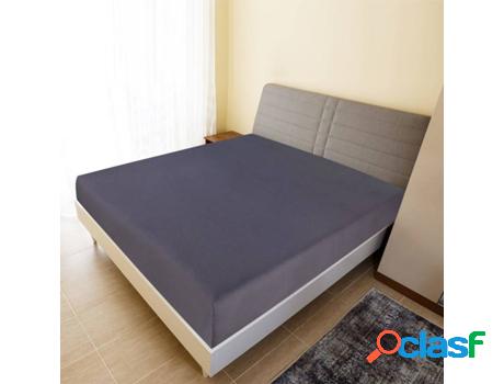Sábana Bajera Jersey Algodón Antracita 90X200 Cm