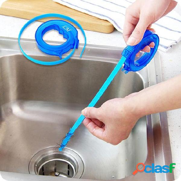 Scalable snake sink tub drain cleaner kitchen bathroom