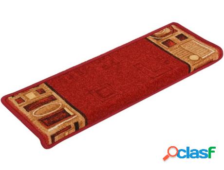 Set 15 Alfombras de Escalera VIDAXL Impreso Rectangular