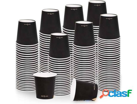 Set 250 Vasos Desechables VIDAXL Café 120 ml (Negro - 250