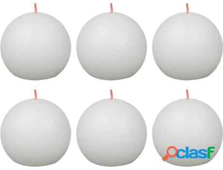 Set 6 Velas BOLSIUS Shine Turbio (Blanco - Duración: 25h)