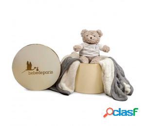 Set regalo bebé manta deluxe gris