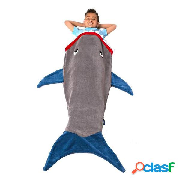 Shark mermaid tail blanket air sofa throw rugs soft fleece