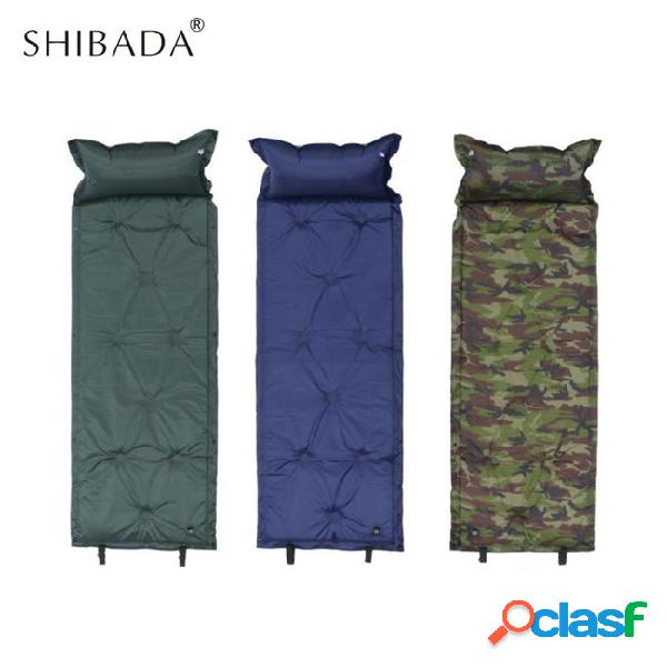 Shibada outdoor inflating camping roll mat camping single