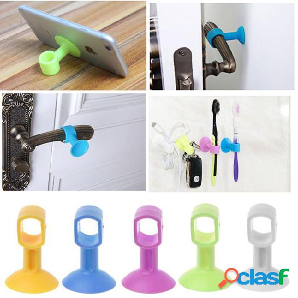 Silicone holder for cellphone anti-collision silicone door