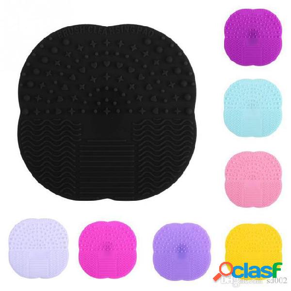 Silicone makeup brush cleaning mat soft multi colors washing