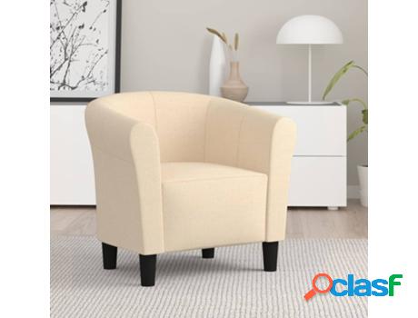 Sillón VIDAXL (Beige - Tela - 70 x 56 x 66 cm)