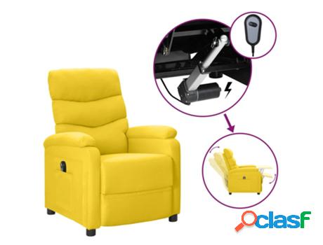 Sillón VIDAXL Reclinable Eléctrico (Amarillo - Tela - 72 x