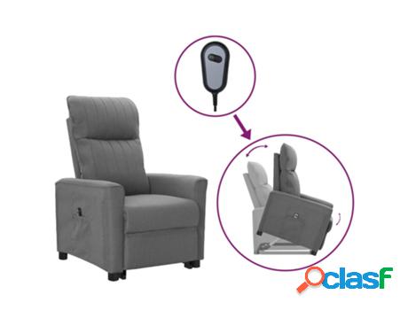 Sillón VIDAXL Reclinable Elevable (Gris - Tela - 73.5 x 96