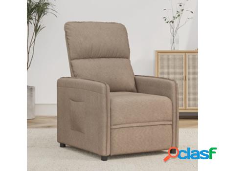 Sillón VIDAXL Reclinable (Gris - Microfibra - 64 x 96 x 99