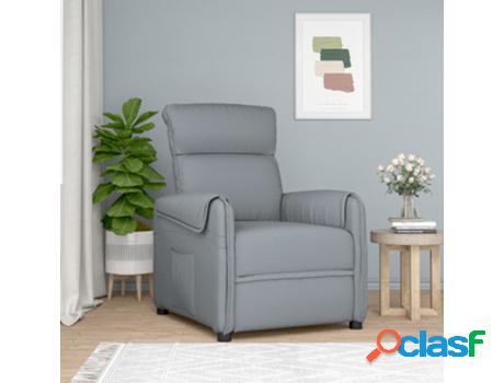 Sillón VIDAXL Reclinable (Gris - Tela - 71 x 95 x 95 cm)