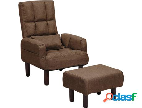Sillones Reclinables Oland con Reposapiés (Marrón -