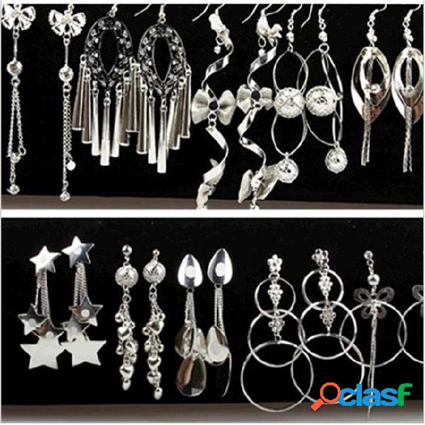 Silver jewelry multistyle many designs geometric long tassel