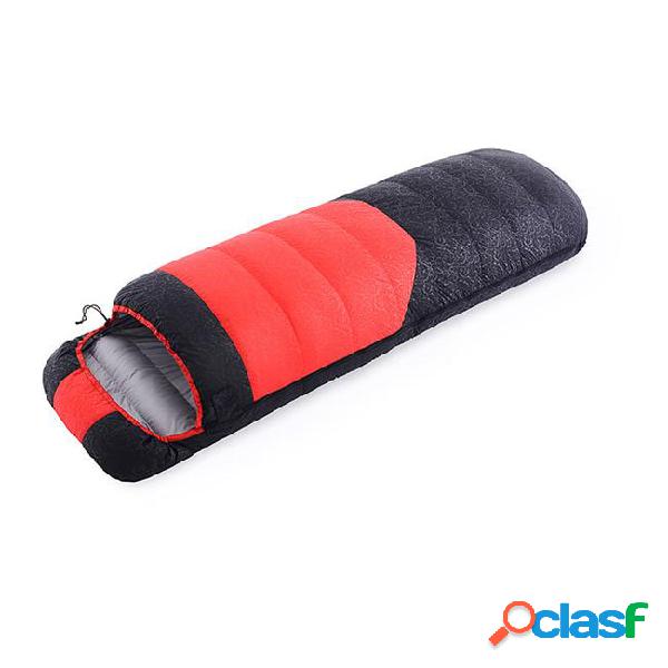 Single ultralight duck down sleeping bag camping keep warm