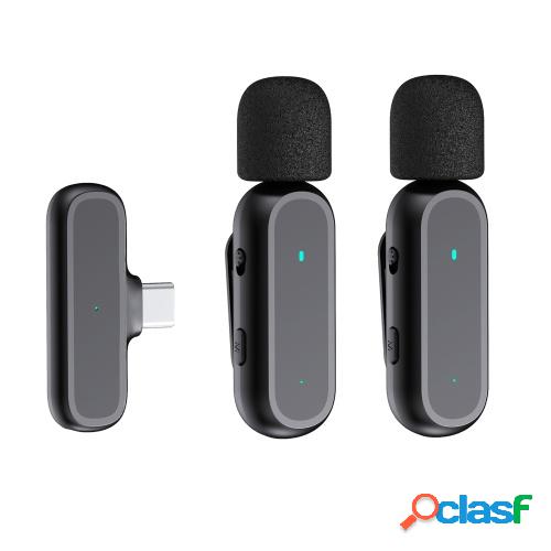 Sistema de micrófono con clip inalámbrico portátil de un