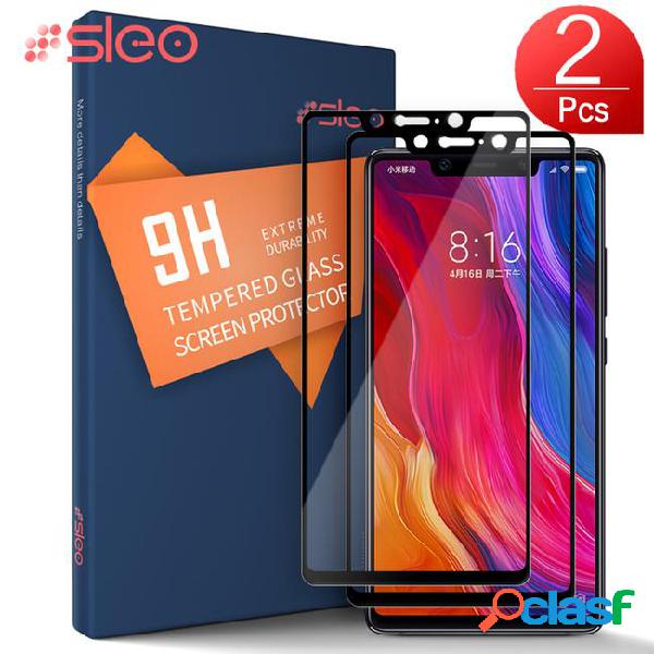 Sleo 2pcs full cover tempered glass for xiaomi mi 8 se glass