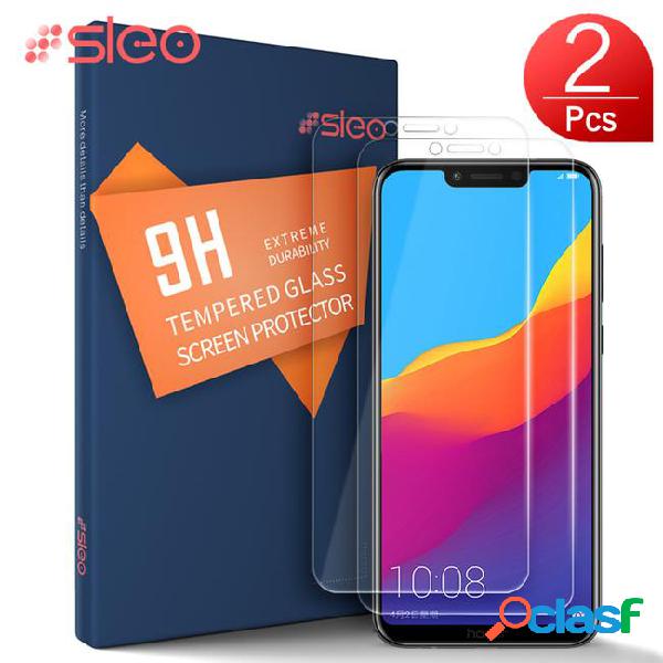 Sleo 2pcs tempered glass for huawei honor play glass screen