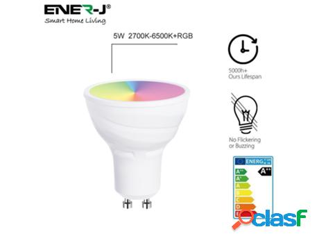 Smart wifi gu10, 5w, rgb+cct changing & dimmable via app