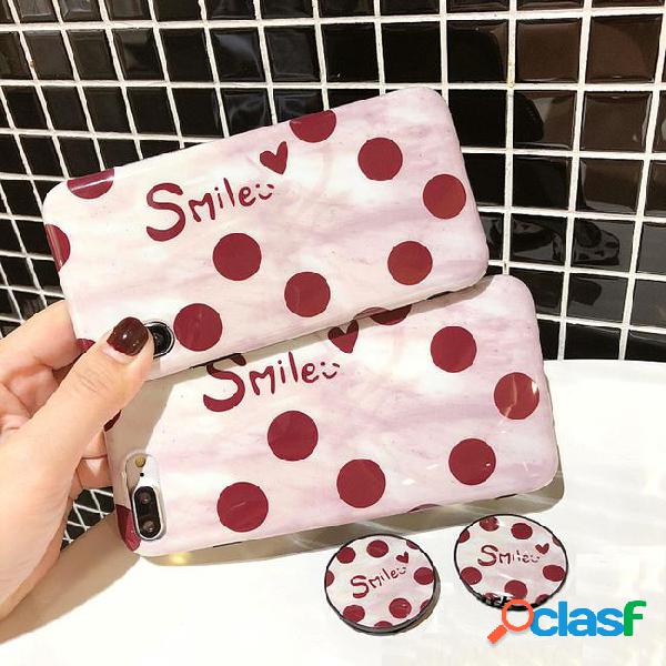 Smile soft tpu phone case cover with the same pattern