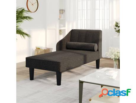 Sofá Cama VIDAXL 2 Plazas (Negro - Tela - 120 x 57 x 63 cm)