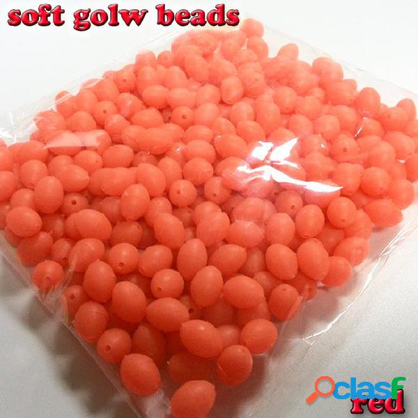 Soft fishing 2018 fishing soft glow oval beads size 3*4 4*6