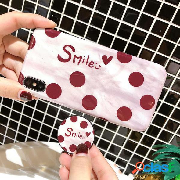 Soft tpu phone case cover with the same pattern print smile