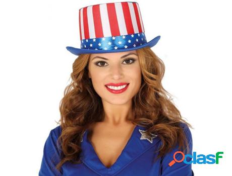 Sombrero DISFRAZZES Chistera Bandera Americana - Talla: