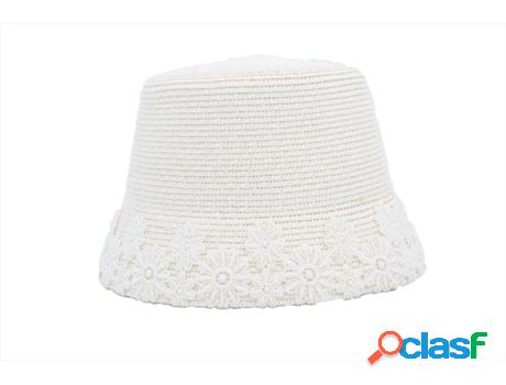 Sombrero de paja Bucket M Blanco