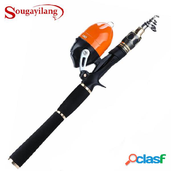 Sougayilang ice fishing rod combo 1.8m protable eva handle