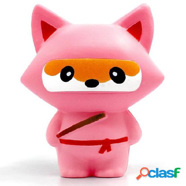 Squishy ninja panda fox pink gray the simulation animal pu