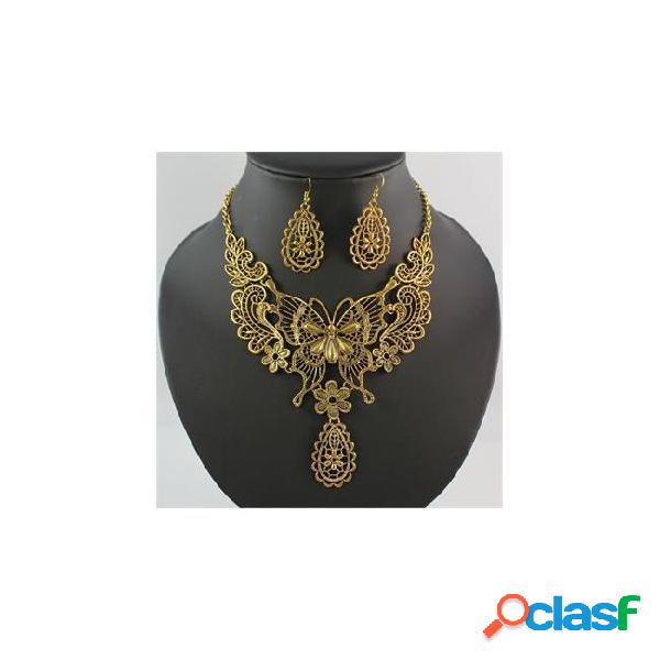 Statement necklace earring jewelry sets vintage style