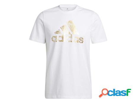 T-Shirt Gráfica con Emblema Desportivo de Alumínio
