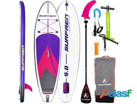 Tabla Paddle Surf Hinchable SURFREN T-Kids 9&apos;0 Morado y