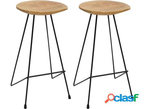 Taburete de Bar VIDAXL 285203 (Castaño - 40 x 40 x 79 cm -