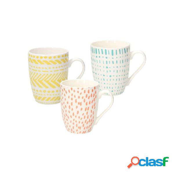 Taza mug bone china decorado agua colors mix 35 cl
