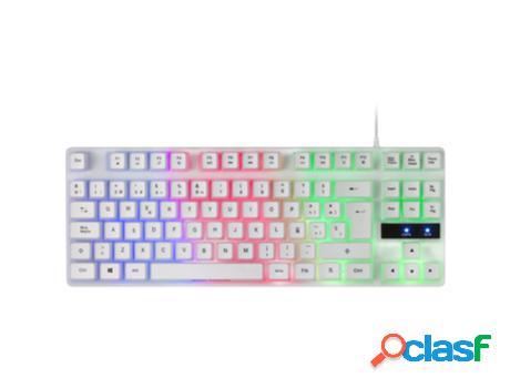 Teclado Gaming H-Mech Frgb MARS GAMING Mk02 (Blanco -