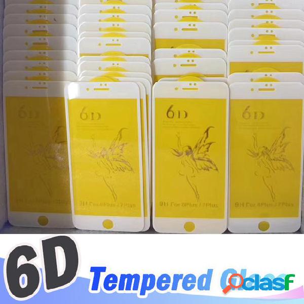 Tempered glass 6d full cover curved for iphone 7 8 6 plus
