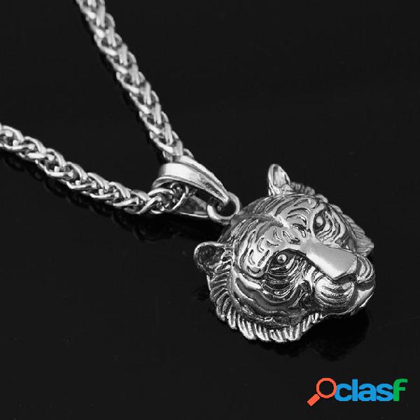 Tiger pendant necklace man cool king of animal men jewelry